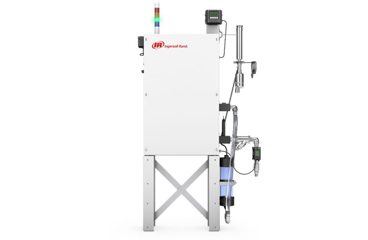 A white machine with a black backgroundDescription automatically generated