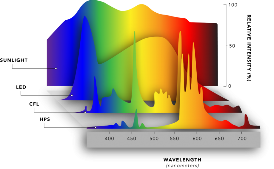 HPS vs. LED Spectrums
