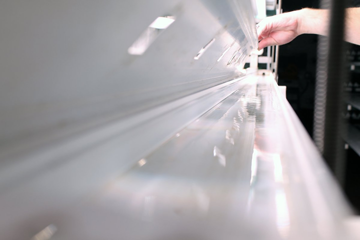 The inside of a hydroponic grow tray.